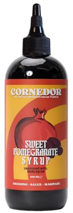 CORNEDOR - Sirope de Granada Dulce | Mezcla de Granada y Dátiles | 400 ml | Sirope, Aderezo, Salsa, Marinada | Sin Azúcares Añadidos, Sin Aditivos