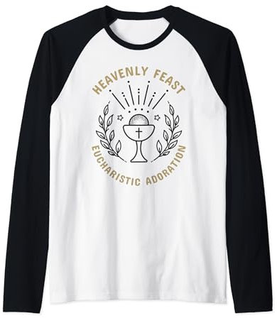 Calice catholique d'adoration eucharistique Manche Raglan
