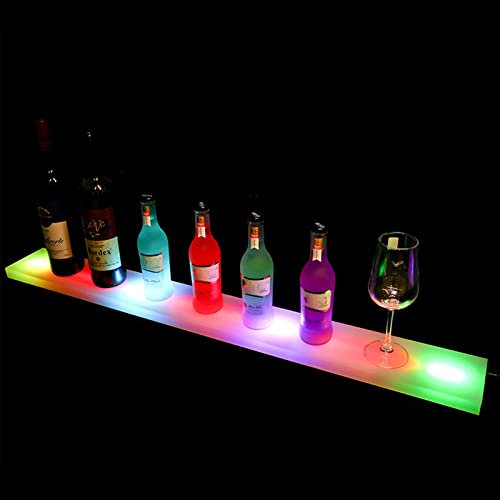 Weinregal Präsentationsregal für Schnapsflaschen beleuchtetes Flaschenregal mit Farbwechsel und LED-Farbfernbedienung leuchtender Acryl-Restaurant-Präsentationsständer mit intelligentem Di