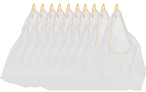 FLEXMAN 10 Stück Bienenhonig Filterbeutel, Lebensmittelechter Nylon Gaze Honigfilter Netzbeutel, 18,11 X 21,65 Zoll, Wiederverwendbare, Waschbare, Extra Feine Netz Siebbeutel