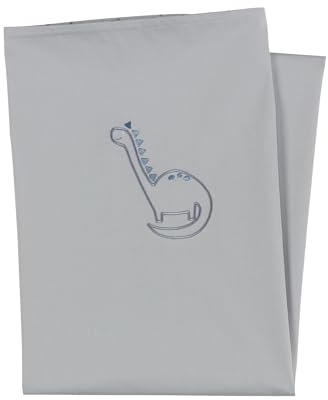 Sterntaler Babydecke UV Schutz Dino Rexi - Schmusedecke beidseitig verwendbar mit niedlicher Stickerei - weiche Kuscheldecke Baby aus Baumwollmischgewebe, graublau