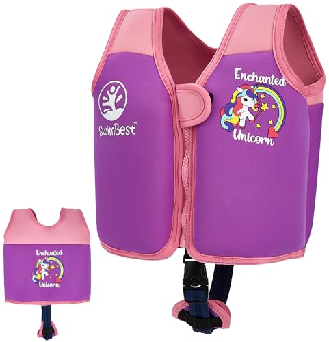 SwimBest Schwimmweste - Schwimmjacke/Auftriebshilfe mit Sicherheitsgurt und herausnehmbaren Schwimmkörpern