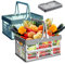 Bailtouk 2 Piezas Caja Plegable Plastico Grande, Cajas Almacenaje Plastico Apilables, Cajas Plegables Cajas de Ahorro Plegables para Cocina, Baño, Oficina, Dormitorio (30×20×16 cm)