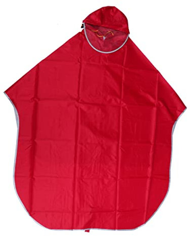 PACKOVE Winddichter Regenmantel mit Kapuze für Roller Unisex Fahrrad-regenumhang Leicht XXXL Jujube Red