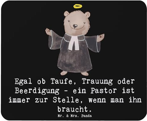 Mr. & Mrs. Panda Mauspad Egal ob Taufe, Trauung oder Beerdigung - EIN Pastor ist Immer zur Stelle, wenn Man ihn braucht. - Geschenk, Berufsprodukte,