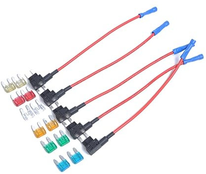 iplusmile 5stücke Inline Sicherungshalter Mit Kompakte Bauweise Für Auto-LEDs Alarmanlagen Und Mehr
