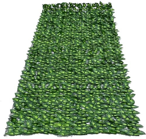 Clôture de lierre artificiel pour jardin, balcon, terrasse, 5 m/10 m, haie décorative résistante aux intempéries avec brise vue extérieure, plantes artificielles pour décoration extérieure