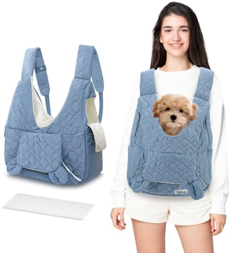 JourCraf Pet Carrier Backpack, Adjustable Pet Front Cat Dog Carrier Backpack Travel Bag for Small Medium Dogs Cats and Rabbits, Safety Strap with Removable Bottom Plate for Camping Hiking Traveling