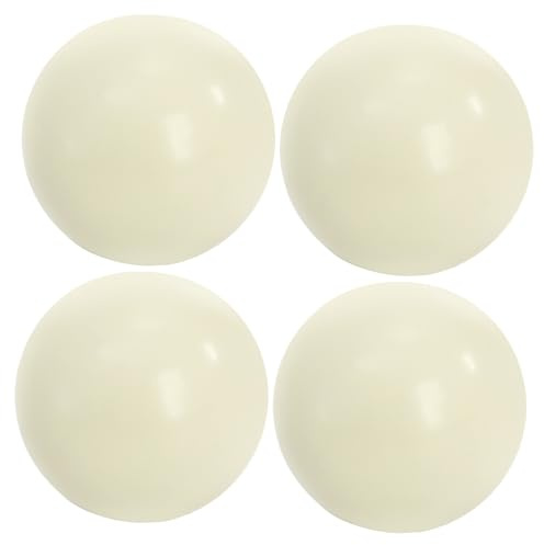 Lawei 4 Pack 57mm Bocce Pallino Balls, Durable Resin Target Balls for Bocce Ball Game, Bocce Balls Replacement for Sport Adults Outdoor, Backyard, Beach and Party Activities, Beige