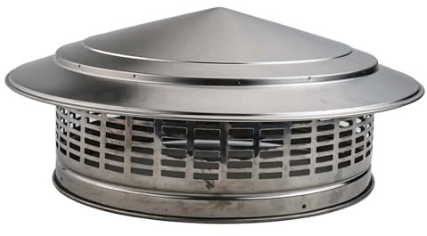 JoyousMall Stainless Steel Chimney Cover Umbrella Design Cap for Comprehensive Weather Protection (300mm)