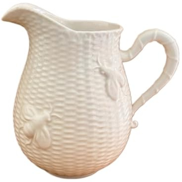 Salsiera in porcellana, Salsiera in porcellana, brocca for il latte, bianca, 21x9x19 cm