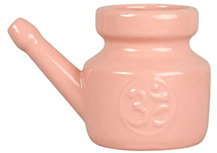 QSTDGVPW Limpiador Nasal Pot de Cerámica Irrigador Nasal Portátil de 350ml Limpieza Nasal Cómoda y Segura con Diseño a Prueba de Derrames Adecuado para