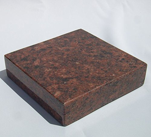 designgrab lamp- och vasbas fyrkantig 20 x 20 x 5 cm av granit Vanga för gravvas eller gravlampa
