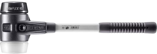 Halder 3727080 Simplex Rubber/Superplastic Soft-Face Mallet with Cast Steel Housing, Multi-Colour, 80 mm