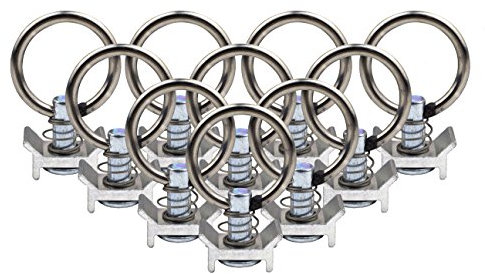 LABT Singlefitting für Airlineschienen zur Ladungssicherung 10er Set - Endbeschlag bis zu 900kg (0,9 Tonnen) belastbar - Hochwertige Zurrschienen Verzurrösen - Airline Zubehör