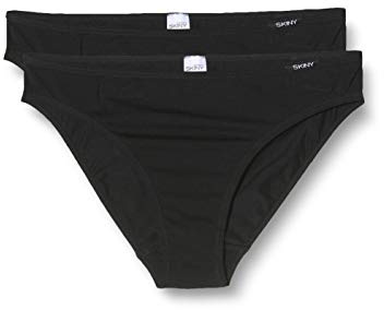 Skiny Mädchen Skiny Rio Slip 2-pack Cotton Essentials 1 Unterhose, Schwarz, 152 EU