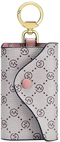 GOLF SUPAGS Llavero de Piel para Mujer con Ranuras para Tarjetas, Bolsillo Tipo Cartera, 6 Ganchos para organización