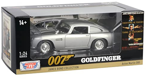 OPO 10 Auto in Miniatura riprodotta in Scala 1/24 Compatibile per Aston Martin DB5 James Bond Collection Goldfinger - Motormax 79857