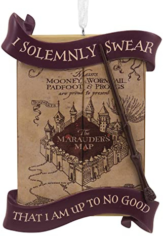Hallmark Harry Potter Marauder's Map Christmas Ornament, Harry Potter Decoration, Christmas Hanging Ornament, Gifts for Christmas