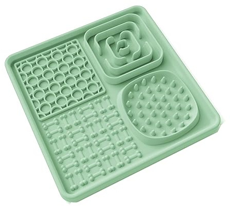 AODALIY Silikon Schleckmatte für Hunde Katze [frei von BPA]+[großer Saugnapf] Hund Leckmatte Katze Lick Mat Haustier Eine tolle Idee, den Hund beim Dusch, Ausbürsten usw(Grün)
