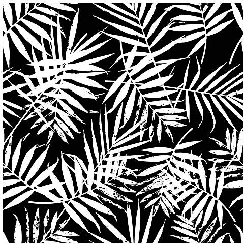 murando PREMIUM Vlies Tapete Blätter Palmen Deko Panel Fototapete Wanddeko 10 m Tapetenrolle Mustertapete Wandtapete modern design schwarz weiß Pflanzenmotiv Natur b-B-0310-j-a