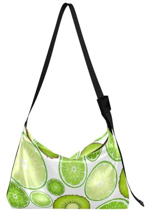 FRODOTGV Bolso bandolera verde kiwi lima para niños, bolso bandolera de moda para mujer, Verde Kiwi Lime, Talla única