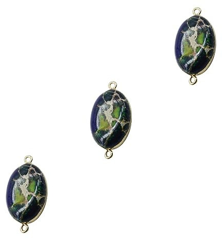 Lurrose 3stücke Pendant Plating Brim Doppelring Spacer Perlen Charm Zubehör Für Schmuck Halskette Armband Helles Grün Für Kreative Projekte Einfaches Anbringen Tragbare Steincharms
