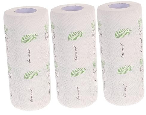 Healeved 3rouleaux Papier Absorbant Design Adorable De Cuisine Anti-graisse Avec Motifs De