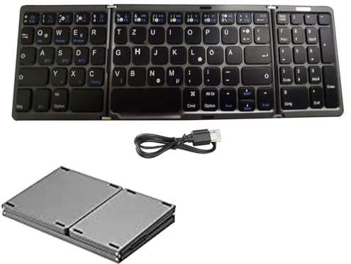 Acunny Teclado Plegable, Teclado Portátil Plegable | Teclado Inalámbrico Plegable en Lenguas | Pequeño Teclado Multi-Dispositivos Multidispositivo para Tableta y Smartphone
