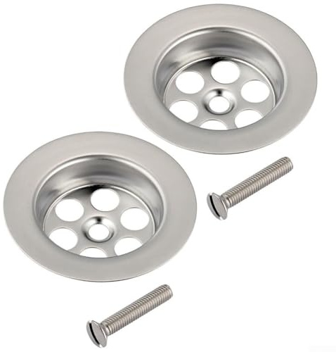 wenyouya Badewannenstöpsel, Ablaufstopfen für Badewanne und Waschbecken, 70 mm Badewannenstopfen, Ersatzloch mit Schraube, 2 Stück