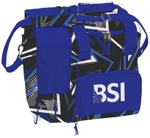 BSI Deluxe Bowlingtasche, Einzeltasche, Blau/Schwarz