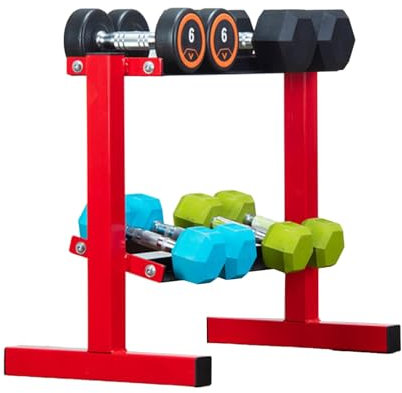 GCGC Dumbbell Stand, Heavy Duty 2 -Tier -Hantelhalter, Fitness -Geräte -Lagerregal for Krafttraining for Das Krafttraining for Das Kraftstraining Von Home -Fitnessstudio (nur Rack)