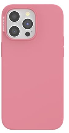 PopSockets Custodia per iPhone 15 Pro Max compatibile con MagSafe, compatibile con ricarica wireless, solo custodia, rosa