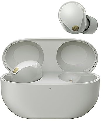 Sony WF-1000XM5 Wireless Noise Cancelling Earbuds, Bluetooth, In-ear Headphones, Mic, Up to 24 Hours Battery Life, Quick Charge, IPX4, iOS & Android Compatible - Silver (Renewed)