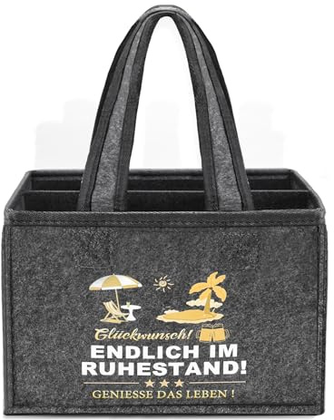 NCTNCX Männerhandtasche Bier Filz Flaschentasche Flaschentasche 6 Flaschen für Männer Mann Frauen Freund Kollegen Flaschenträger Biertasche aus Hochwertigem Filz