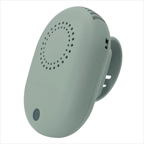 Dreambaby Breezz-to-go Wiederaufladbarer USB-Lade-Licht und tragbarer Ventilator, passt in Ihre Tasche, ideal für Reisen, Kinderwagen, Babytrage, Zuhause oder Büro, Salbeigrün