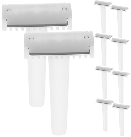 AUTSUPPL Afeitadoras Desechables Para Depilación 10 Piezas Tamaño Compacto Doble Hoja Para Hombre y Mujer Uso Íntimo y Corporal Portátil Segura