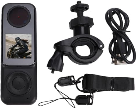 ACOGEDO Videocamera Sportiva 4K con Doppio Obiettivo Anteriore Posteriore 130 Grandangolare WiFi Videoregistratore Sportivo con Controllo APP Registrazione in Loop per Ciclismo in