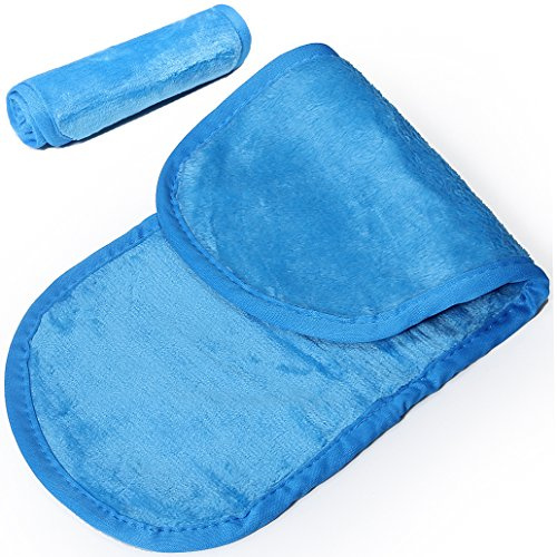 Chiffon démaquillant magique réutilisable, sans produits chimiques, enlève le maquillage instantanément avec juste de l'eau (1 bleu)