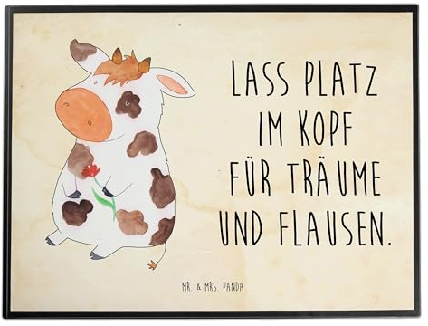 Mr. & Mrs. Panda schreibtischmatte Kuh - Geschenk, Schreibunterlage, Kühe, Hof, Magie, bastelunterlage, Unterlage Schreibtisch, schreibtischunterlage, Milch, Bauernhof, Spruch, bastelunterlagen