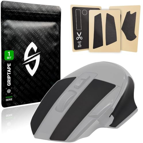 SensoryBoost | Grip tape / sticker set for Logitech G502 X / Plus / Lightspeed gaming mouse, anti-slip, self-adhesive, pre-cut, sweat-absorbent, upgrade kit | Strong hold, sweat-absorbent, textureless, soft touch, 0.5 mm thin (cutting pad included)