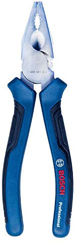 Bosch Professional 180 mm combination pliers (chrome vanadium steel, rubber-coated gripping surface)