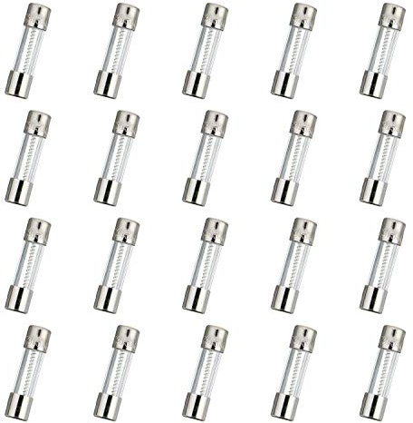 HUAREW T3.15AL250V 20 Pcs 5x20mm Slow Blow Glass Fuse 3.15A 250V 0.2 x 0.78 inch time delay Fuse