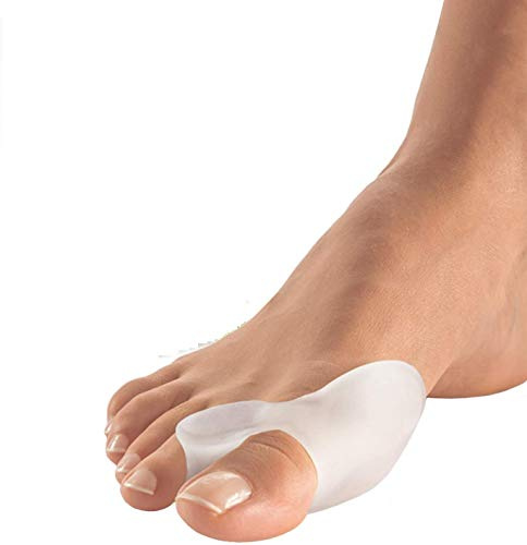 2 Pezzi Tutore alluce valgo, protezione borsite, separa dita, raddrizza e allevia il dolore dovuto a dita a martello, correttore in gel al silicone | Protezione Borsite, Separa Dita, Raddrizza, Allevia Dolore Dita a Martello