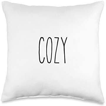 COZY, Rae Inspired Text Dunn, Relax, Enjoy, Chill Throw Pillow