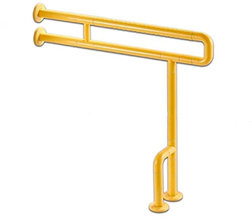 MRDAER Badesitze Badhocker Badstützschiene U-Typ Edelstahl Rutschfester Behinderter Old Man Barrierefreier Urinalhandlauf/Sicherheitsstütze Doppelrohrschiene 75 cm * 70 cm für Dusche/Bad