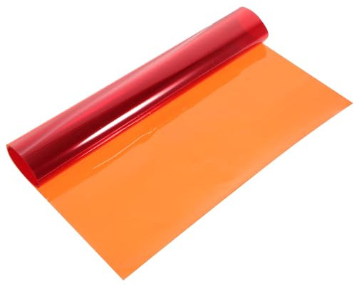 ibasenice Hojas de Filtro de Color - Naranja Filtro de Color Corrección de Papel Gel Filtro de Iluminación Película de Luz Transparente para Foto Estudio Luz Estroboscópica Linterna