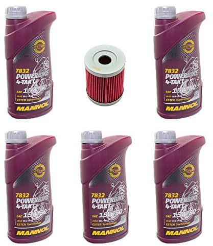 Motoröl Set 15W50 5 Liter + Ölfilter HF132 für Beta