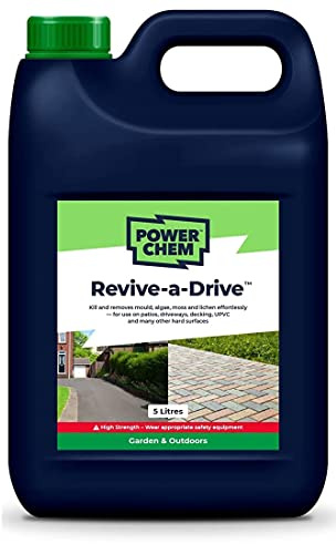 Revive-a-Drive Superfast Moss Mould Algae Weed Blackspot Lichen Killer Remover ¦ Great for Patios Driveways Fencing & Decking ¦ High Strength 5L