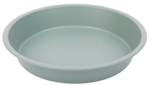 Progress BW11349TEU7 Go Bake 28 cm runde Backform, leicht zu reinigende Antihaftbeschichtung, ofenfest, PFOA-frei, Biskuitform, Backblech, Käsekuchenform, Quicheform, Aufläufe, 5 cm tief, blaugrün